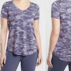 Athleta Breezy Camo T-shirt - Purple Camo - XL Tall